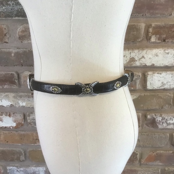 Brighton Black and Silver Women's Belt - Picture 4 of 8
